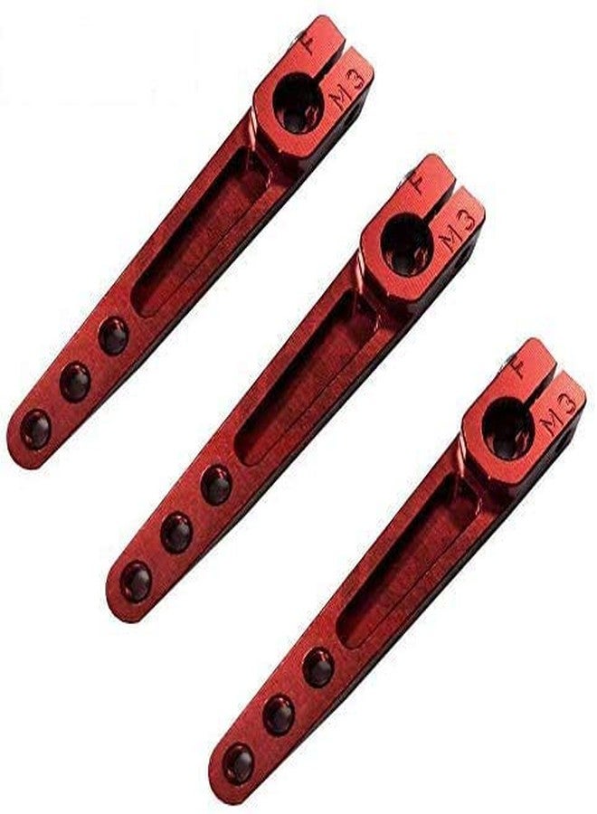 ZYHOBBY 7075 1.75" ذراع سيرفو ألومنيوم شديد التحمل - نصف ذراع FUTABA M3 - [أحمر] (3 قطع) - Image 1